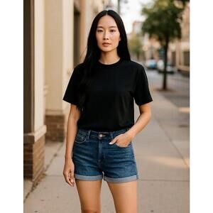 Boom Boom Women’s‎ Stretch Denim Jean Shorts Size XL – Classic Fit, Americana